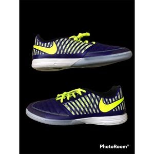 NIKE LUNARGATO II GATO INDOOR SOCCER CLEATS PURPLE LIME